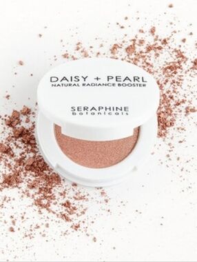 Seraphine Daisy & Pearl Radiance Booster Highlighter Makeup Mirror NEW NIB NICE